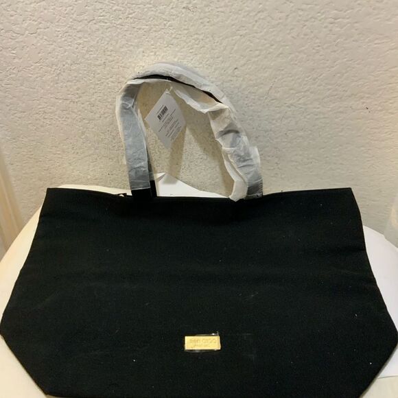 Jimmy Choo Perfume Tote Bag Weekender Shoulder Bag Black Gold NWT! - Picture 8 of 8